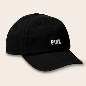 Victoria's Secret PINK Baseball Cap In Pure Black